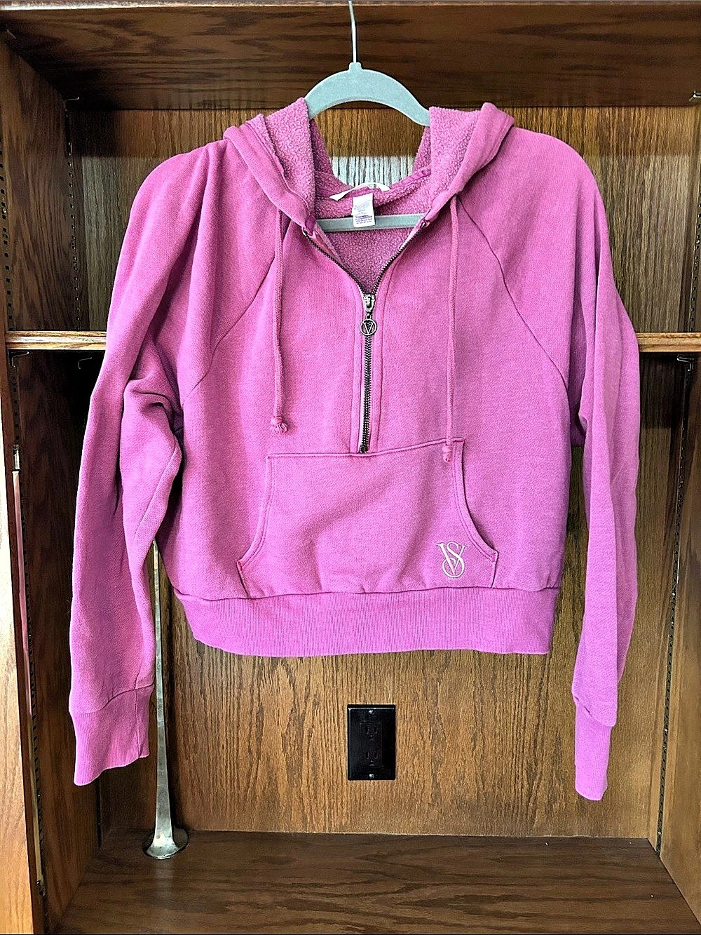 On Point Pink Half-Zip Hoodie Size Medium